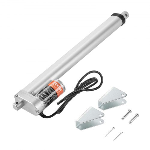 Linear Actuator 12V, 12 Inch High Speed 0.55'/s Linear Actuator, 220lbs/1000N Linear Motion Actuator with Mounting Bracket and IP54 Protection