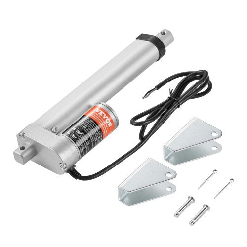 Linear Actuator 12V, 6 Inch High Speed 0.55'/s Linear Actuator, 220lbs/1000N Linear Motion Actuator with Mounting Bracket and IP54 Protection