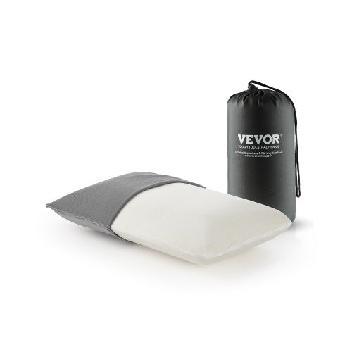 Camping Pillow, Memory Foam Travel Pillow with Double-Sided Cover, Portable Backpacking Pillows with Removable & Washable Cover and Storage Bag, Perfect for Camping, Air Travel, Hiking, Office