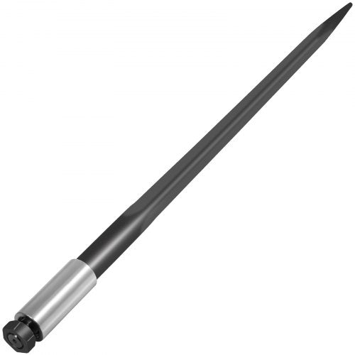 Hay Spear 39\' Bale Spear 3600 lbs Capacity, Bale Spike Quick Attach Square Hay Bale Spears 1 3/4\', Black Coated Bale Forks, Bale Hay Spike with Hex Nut and Sleeve for Buckets Tractors Loaders