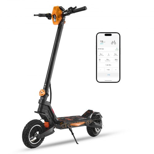 Electric Scooter, 500W Motor, 10-Inch Tires, 24 MPH Top Speed, 25 Miles Range, Folding E-Scooter for Adults with Dual Braking, Dual Suspension & App, Max Load 330 lbs, Foldable for Commuting