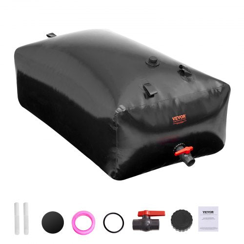 540L/142.7 Gallon Water Storage Bladder, RV Water Tank, 1000D PVC Collapsible Water Storage Containers, Large Capacity Soft Water Bag, Portable Water Bladder, Fire Prevention, Camping, Emergency