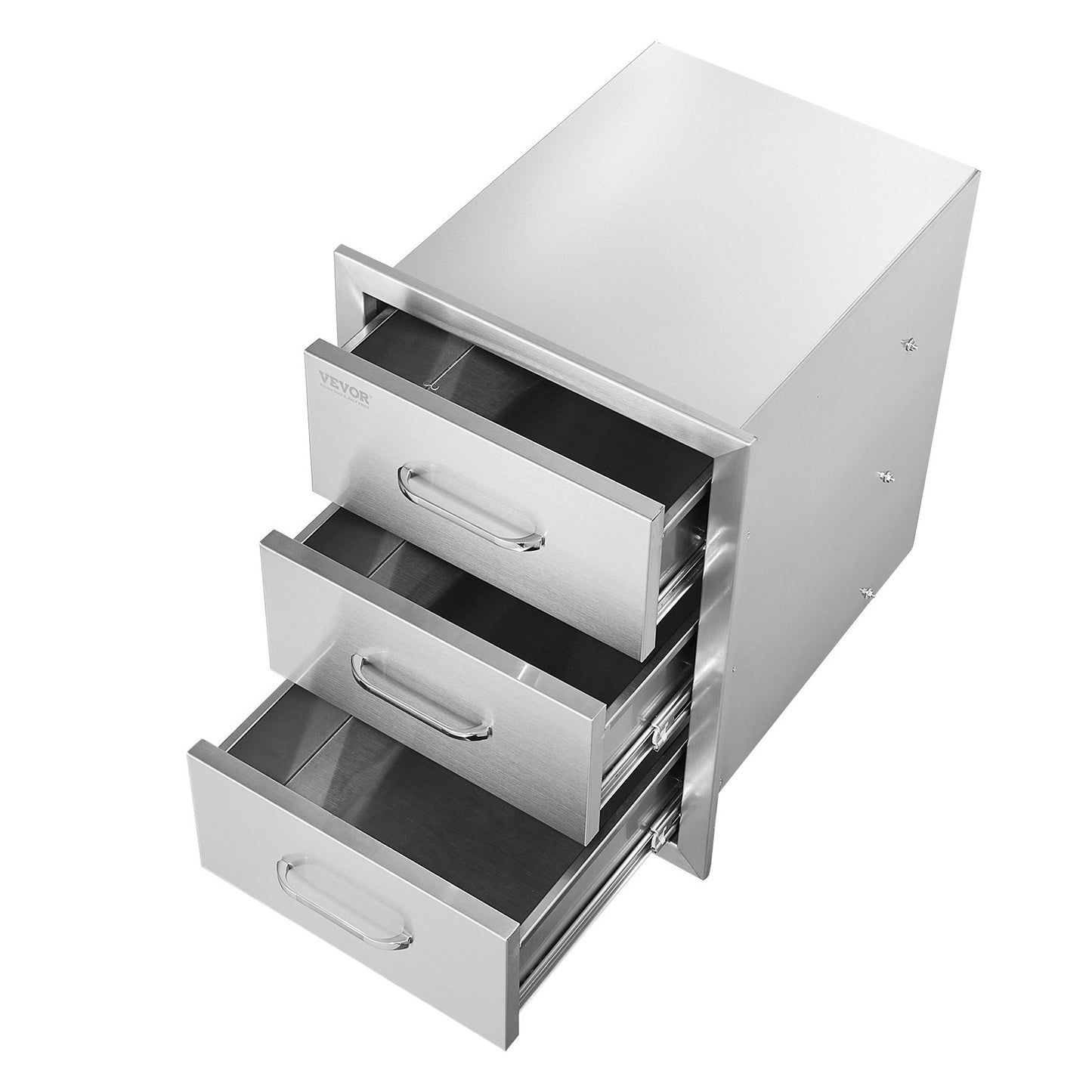 Chest of Drawers 15.7x17.7x21.6 Inch Stainless Steel 201