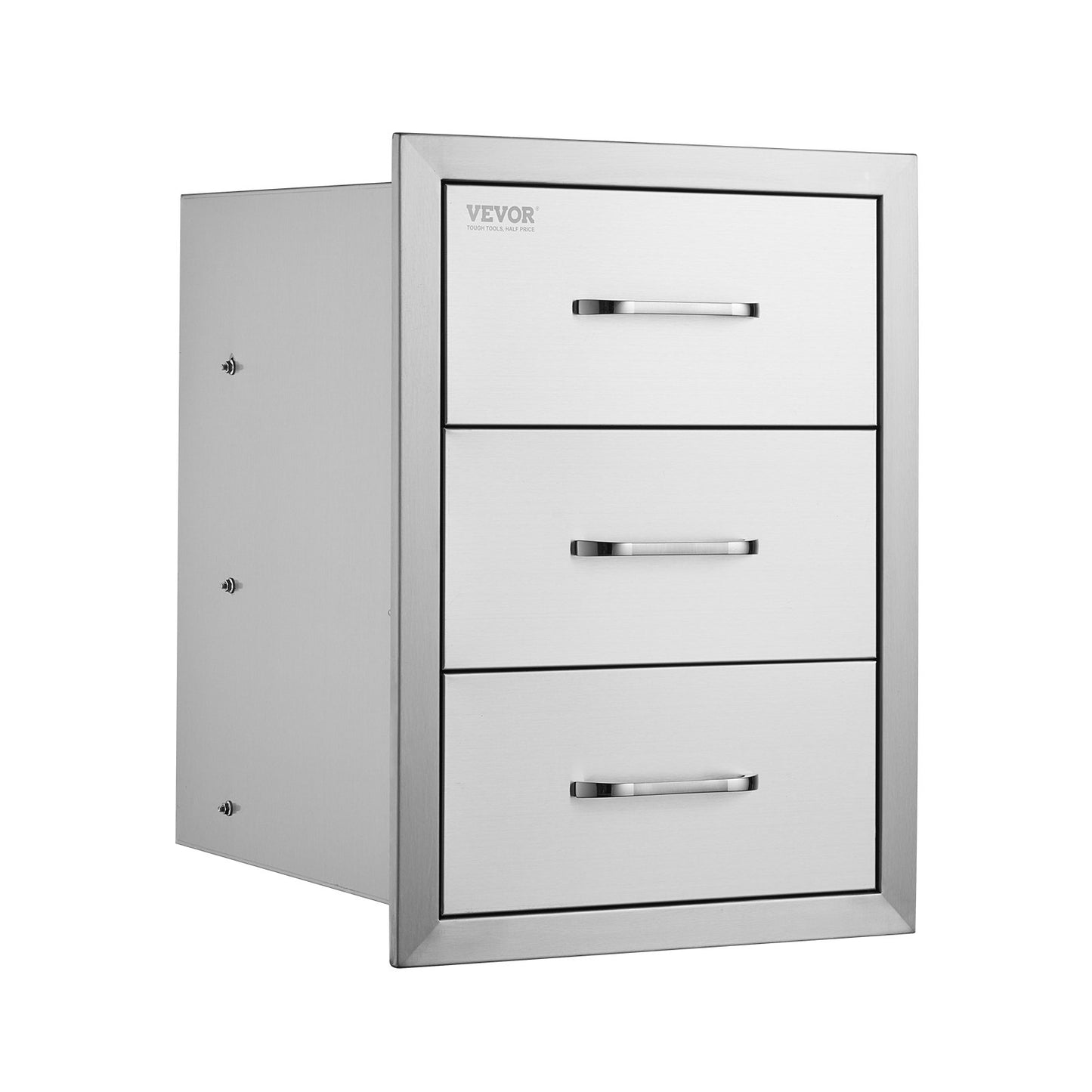 Chest of Drawers 15.7x17.7x21.6 Inch Stainless Steel 201