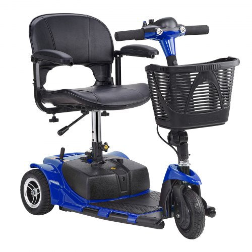 3 Wheel Folding Mobility Scooter for Adults & Seniors, Heavy-Duty Electric Powered Mobility Scooter & 12 Mile Long Range, All Terrain Travel Wheelchair with 9¡ã Climbing Capacity, 265lb Capacity