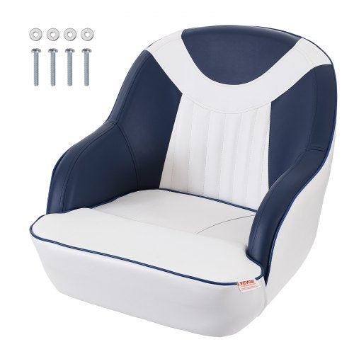 Captain Bucket Seat, Pontoon Boat Seat with Thickened Sponge Padding, Boat Captain Chair for Fishing Boat, Sightseeing Boat, Speedboat, Canoe, 1-Piece