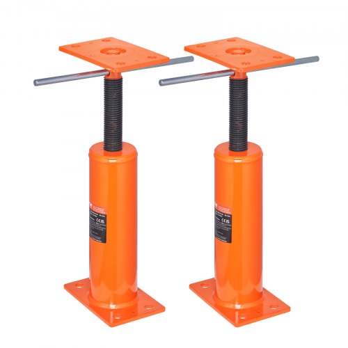 House Floor Jacks, 2 Pack, 12'-16' Height Range, 9700 lbs Max Load Capacity Per Unit, Adjustable Support Beam Basement Jack Post Pole for Leveling, Steel Telescoping Jack for Temporary Support