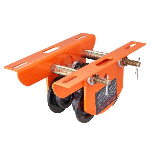 Electric Hoist Manual Trolley, 1100 lbs/0.5 Ton Capacity for PA200 PA250 PA300 PA400 PA500, Push Beam Trolley with Dual Wheels, 2.36'-4.72' Adjustable Flange Width for Straight Curved I Beam