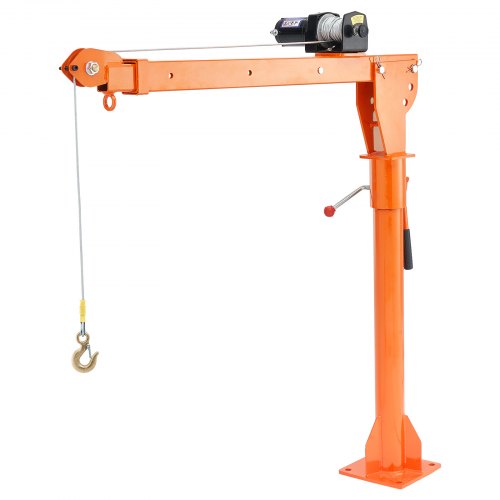 Electric Pickup Truck Crane, 1100 lbs, Folding Truck-Mounted Bed Crane with Electric Winch 3500 lbs, Steel Pickup Truck Jib Crane Hoist 360¡ã Swivel for Lifting Goods in Construction, Factory