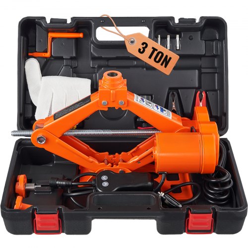 Electric Car Jack, 3 Tons /6600 lbs Scissor Jack, 12V Electric Automatic Jack with Double Saddles and Remote Control, Portable Car Jack for Sedan, SUV, Truck Tire Change