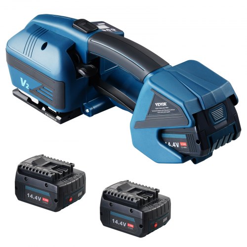 Electric Strapping Machine, for 0.35'-0.63' PP PET Straps, Portable Electric Banding Tool with Digital Display, 2 x 4000mAh Battery Powered Automatic Strapping Tool for Packaging Box Pallet