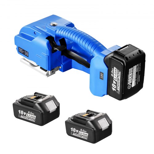 Electric Strapping Machine, for 0.35'-0.63' PP PET Straps, Portable Electric Banding Tool with Digital Display, 2 x 5000mAh Battery Powered Automatic Strapping Tool for Packaging Box Pallet