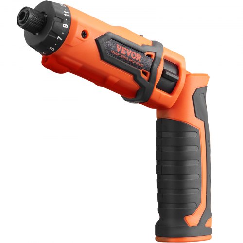 VEVOR Cordless Screwdriver, 4V 7Nm Electric Screwdriver Rechargeable Set with 11 Accessory Kit and Charging Cable, LED Light Dual Position Handle, Nut Drivers Magnetic Bit Holder Tool Kit Home Repair