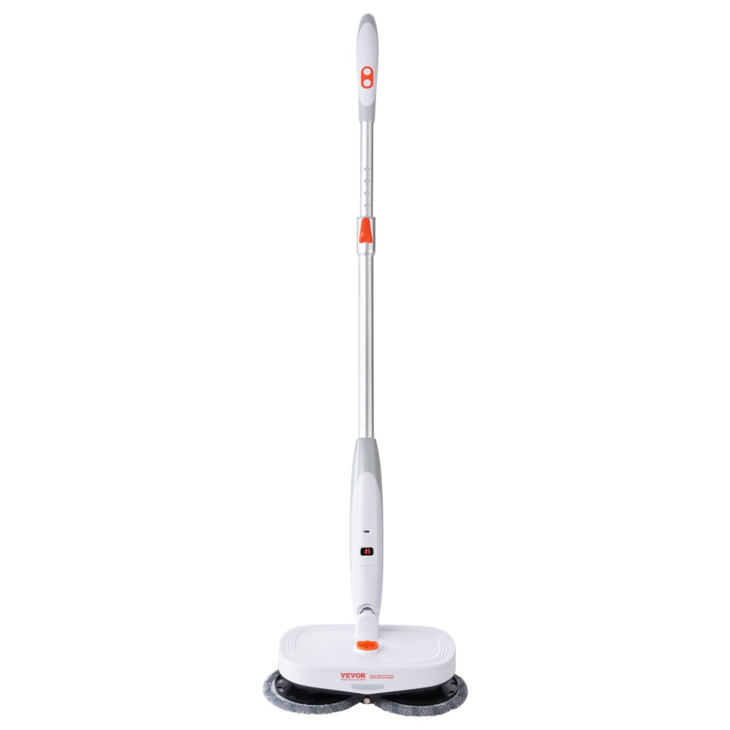 VEVOR Cordless Electric Mop, Electric Spin Mop with Water Tank, up to 40 mins Battery, LED Headlight, Dual Mop Heads, 4 Microfiber Pads & 4 Trapezoid Microfiber Pads, for Hardwood/Tile Floor Cleaning