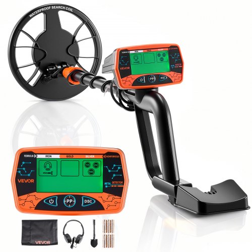 Metal Detector for Adults, 8', Professional High Accuracy Gold Detector, IP68 Waterproof Search Coil with Display, Headphones, 3 Modes, Adjustable Length, for Detecting Gold Treasure Hunting