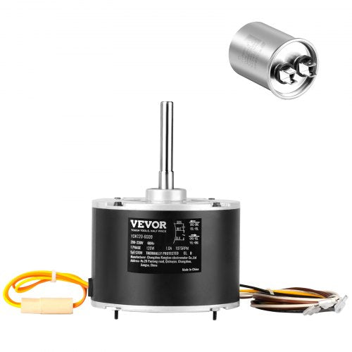 Condenser Fan Motor OGD1016, 1/6 HP 208-230V Condenser Fan Motor 1075RPM, OEM Standard Upgraded Replacement Condenser Motor Reversible Rotating, Explosion-proof CBB65 5¦ÌF/370V Capacitor