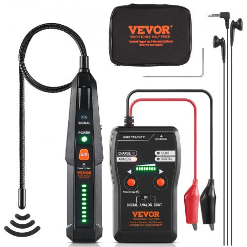 Subterranean Wire Locator, Up to 6.5 FT Detection Depth, Earphone-Included Cable Tracer and Break Detector, 3280 FT Detection Range, Ideal for Locating Hidden Pet Fences and Sprinkler Valves