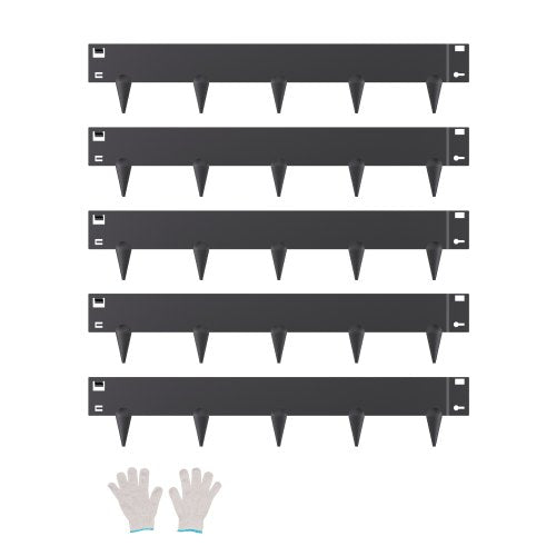 Steel Landscape Edging, 5 Packs 39 x 4 in Rust-Resistant Metal Landscape Edging, Bendable Garden Edging Border, Heavy Duty Lawn Edging, Easy-to-Install, Flower Bed Yard Pathway Divider Black