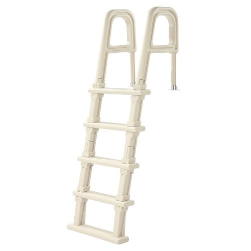 Swimming Pool Ladder, 75¡ãInclined 5-Step Double Handrails Stair, Non-slip Heavy Duty Steps, Load Capacity 300 lb, for 48-54 In Inground & Above-ground Pools of Any Deck Surface Indoor & Outdoor