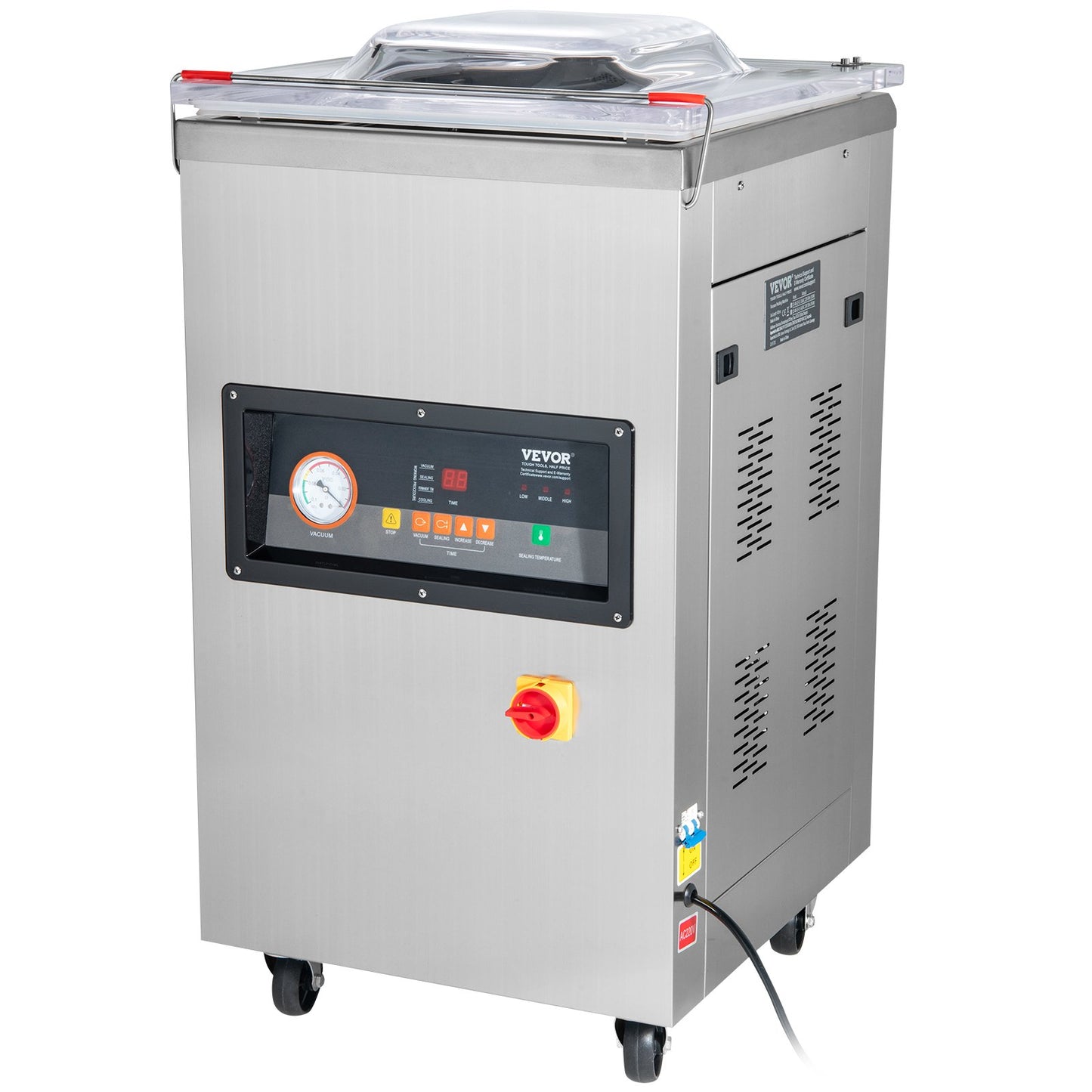 VEVOR Chamber Vacuum Sealer, 600W Sealing Power, Vacuum Packing Machine for Wet Foods, Meats, Marinades and More, Compact Size with 15.7 Sealing Length, Applied in Home Kitchen and Commercial Use