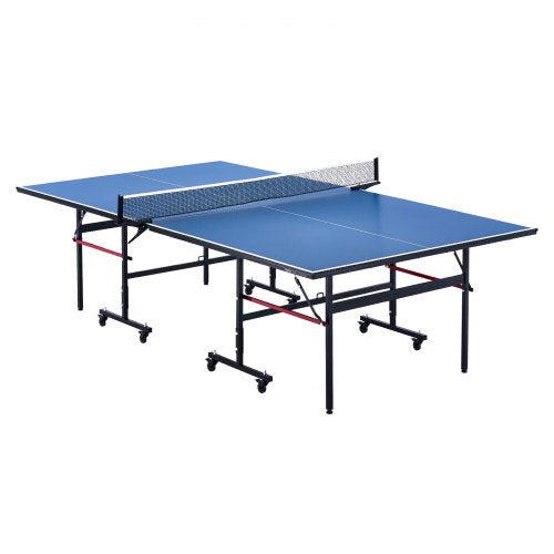 Ping Pong Table, Professional Table Tennis Game, Indoor MDF Portable Table Tennis Table, Foldable Ping Pong Table with Quick Clamp Net and Lockable Wheel, 10 Minute Easy Assembly, 12mm Tabletops