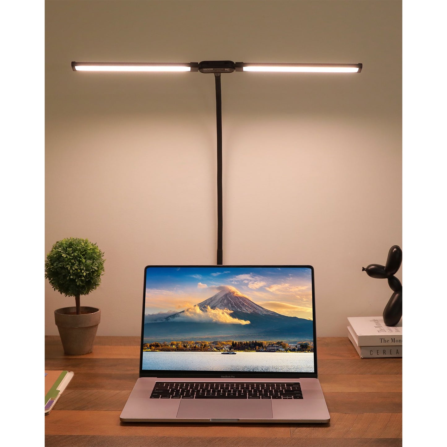 LED Desk Lamp with Clamp Double Head Desk Lamp with 360¡ã Adjustable Gooseneck