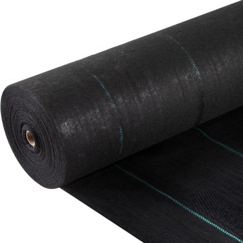 Weed Barrier Landscape Fabric, 5 x 250 ft, 5 Oz Premium Woven Ground Cover Heavy Duty PP Material & Easy Setup, Single-Layer for Outdoor Garden, Lawn, Driveway, Black