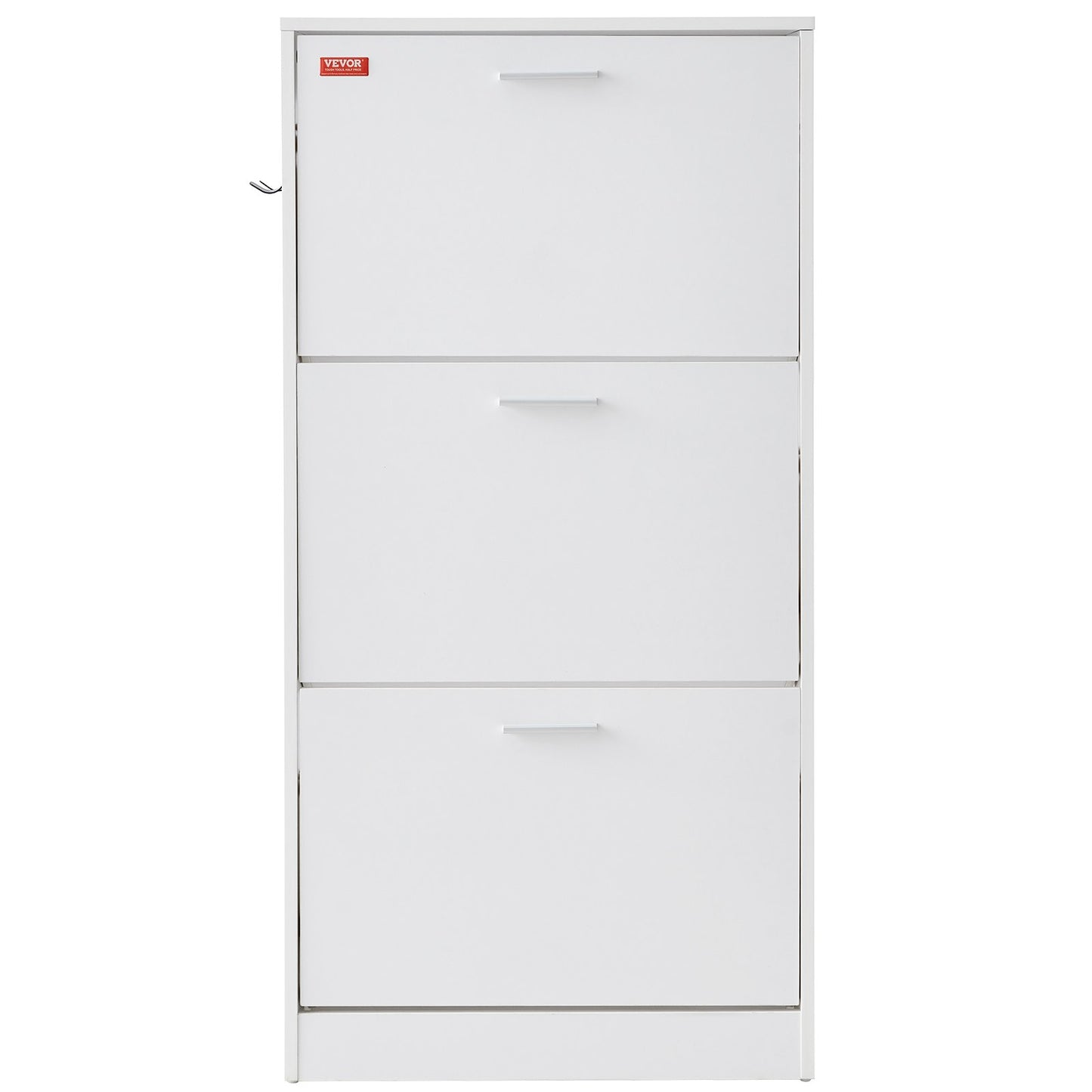 VEVOR Shoe Cabinet with 3 Flip Drawers, Shoe Storage Cabinet for Entryway, Free Standing Shoe Storage Organizer with Side Hooks for Heels, Boots, Slippers in Hallway, Living Room