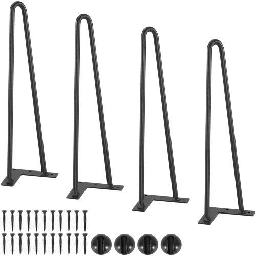 VEVOR 16 Hairpin Furniture Legs Solid Metal Heavy Duty Dining Table Leg Modern