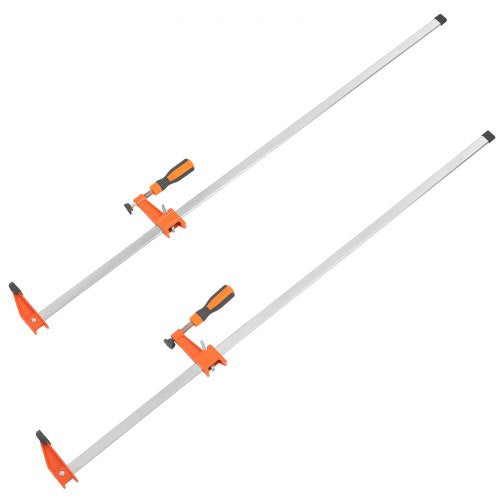 Bar Clamps for Woodworking, 2-Pack 36' Clamp, Quick-Change F Clamp with 600 lbs Load Limit, 2.5' Throat Depth, Cast Iron and Carbon Steel, Wood Clamps for Woodworking Metal Working