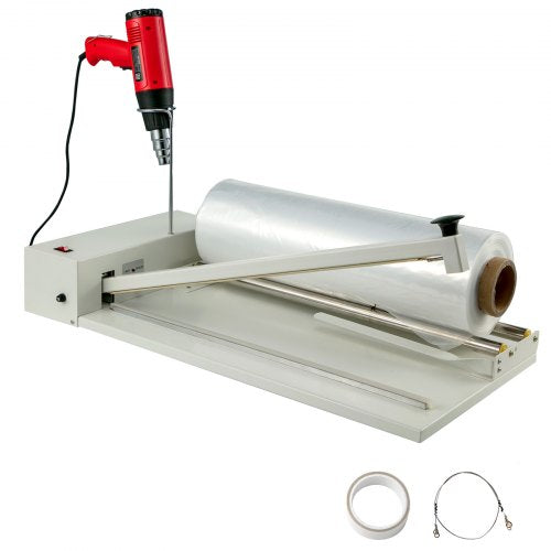 18\' Shrink Wrap Sealer, 530W I-Bar Shrink Wrap Machine, Shrink Wrap Sealer with Heat Gun and Shrink Film Suit for PVC POF Film