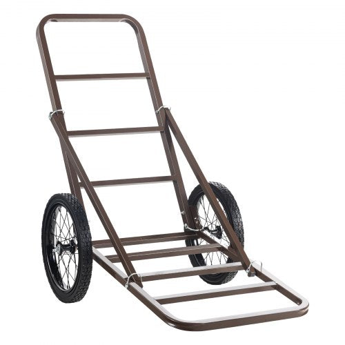 Deer Cart, 300 LBS Capacity Folding Game Cart, Deer Cart Game Hauler with Big Rubber Wheels & Ergonomic Handle, Heavy-Duty Game Cart Accessories, Utility Gear Dolly for Hunting Fishing Hiking