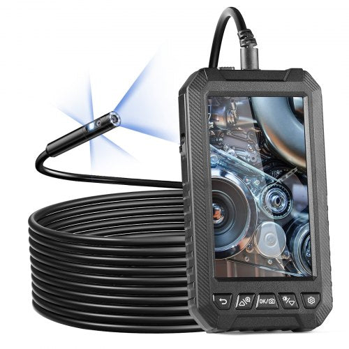 VEVOR Endoscope Camera with Lights Triple Lens Borescope 16.4FT Cable 5 Screen