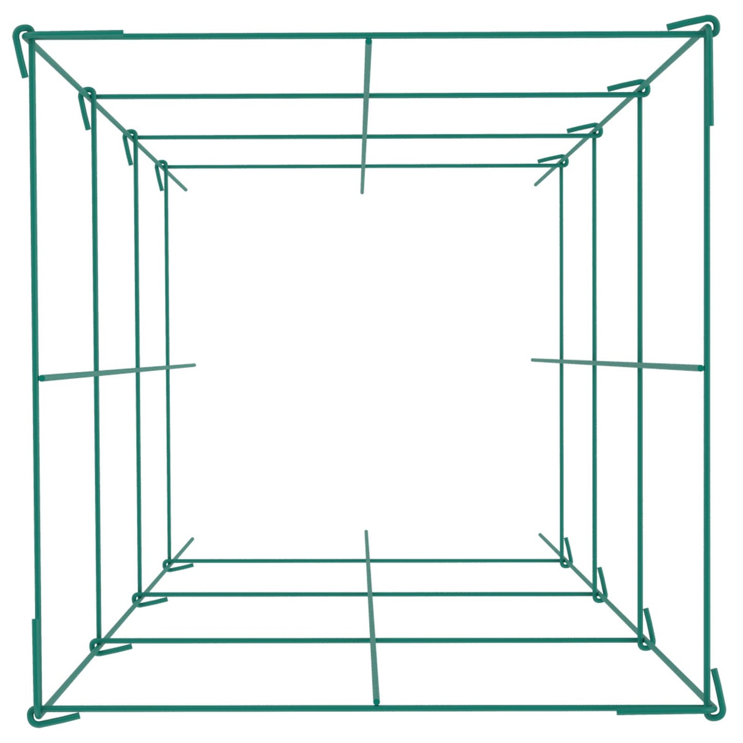 VEVOR Tomato Cages, 11.8 x 11.8 x 46.1, 10 Packs Square Plant Support Cages, Green PVC-Coated Steel Tomato Towers for Climbing Vegetables, Plants, Flowers, Fruits