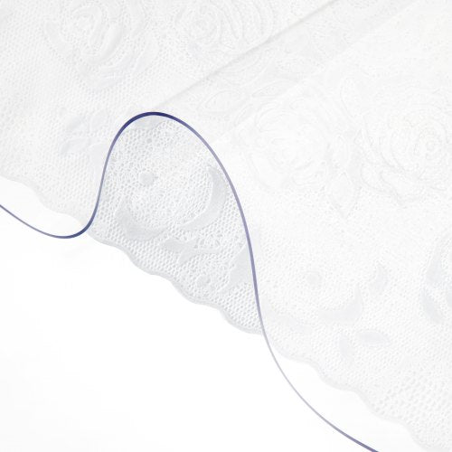 Plastic Table Cover 36 x 60 Inch, 2 mm Thick Clear Table Protector, Rectangle Clear Desk Mat, Waterproof & Easy Cleaning for Office Dresser Night Stand