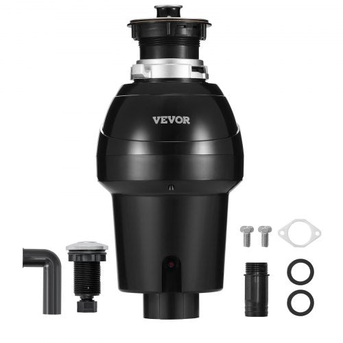 Garbage Disposal, 1HP 3270RPM Continuous Feed Food Waste Disposer, EZ Connect Food Waste Grinding System with Sound Reduction, Power Cord & Splash Guard for Kitchen Sinks