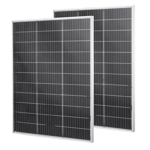 2PCS 100W Bifacial Solar Panels, 23% High-Efficiency N-Type Monocrystalline PV Module with MC4 Output & Aluminum Frame, IP67 Waterproof Solar Panel for Car Boat RV Flat Rooftop Off-Grid