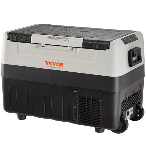 Car Refrigerator, 12 Volt Car Refrigerator Fridge, 37 QT/35 L Dual Zone Portable Freezer, -4¨H-50¨H Adjustable Range, 12/24V DC and 100-240V AC Compressor Cooler for Outdoor, Camping, Travel, RV