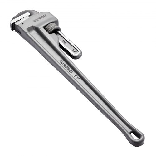 Pipe Wrench, 24' Aluminum Straight Pipe Wrench, Adjustable Plumbing Wrench, with High Strength Jaw and Ergonomic Handle, Easy to Carry, Hangable Design, for Water Pipes, Automotive Repairs