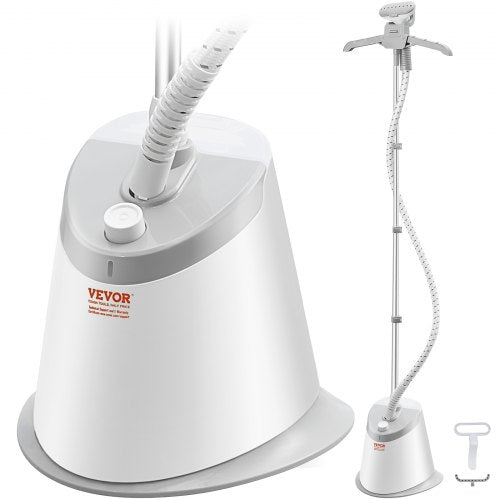 Standing Steamer with Foldable Garment Hanger, 0.5Gallon Water Tank for 90 Minutes Continuous Steaming, Heats in 45 Seconds & Auto-Stop with Fabric Brush Aluminum Rod and Easy-roll Wheels