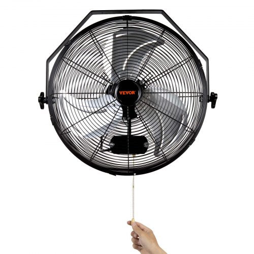 Wall Mount Fan, 2 PCS 18 inch Manual 360-Degree Tilt Adjustment, 3-speed High Velocity Max. 4000 CFM Industrial Wall Fan for Indoor, Commercial, Warehouse, Workshop, Basement, Garage