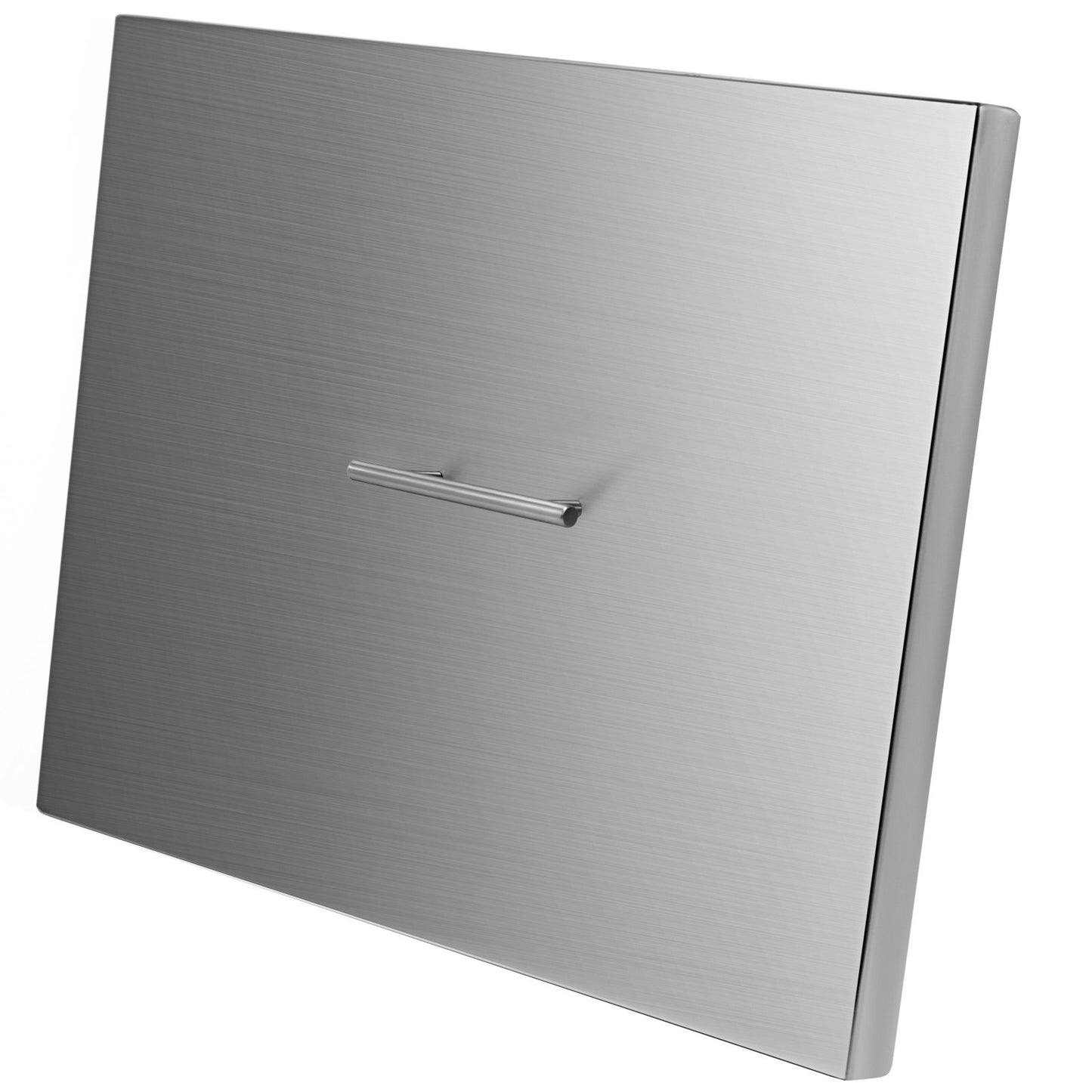 VEVOR Fire Pit Lid 27 x 27 Inch 1.5mm Thick 430 Stainless Steel Fire Pit Burner Cover Square Fire Pit Lid for Drop-in Fire Pit Pan