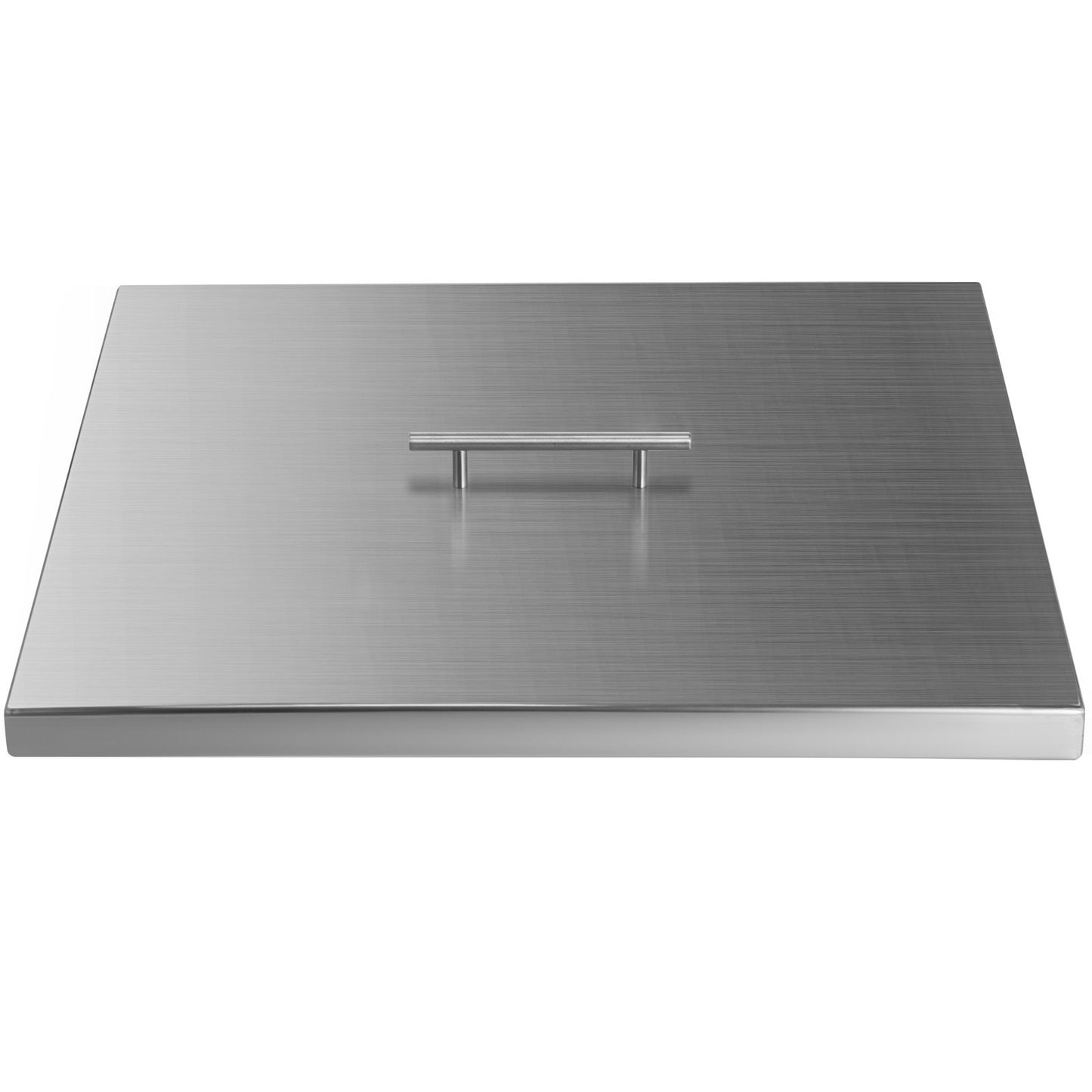 VEVOR Fire Pit Lid 27 x 27 Inch 1.5mm Thick 430 Stainless Steel Fire Pit Burner Cover Square Fire Pit Lid for Drop-in Fire Pit Pan