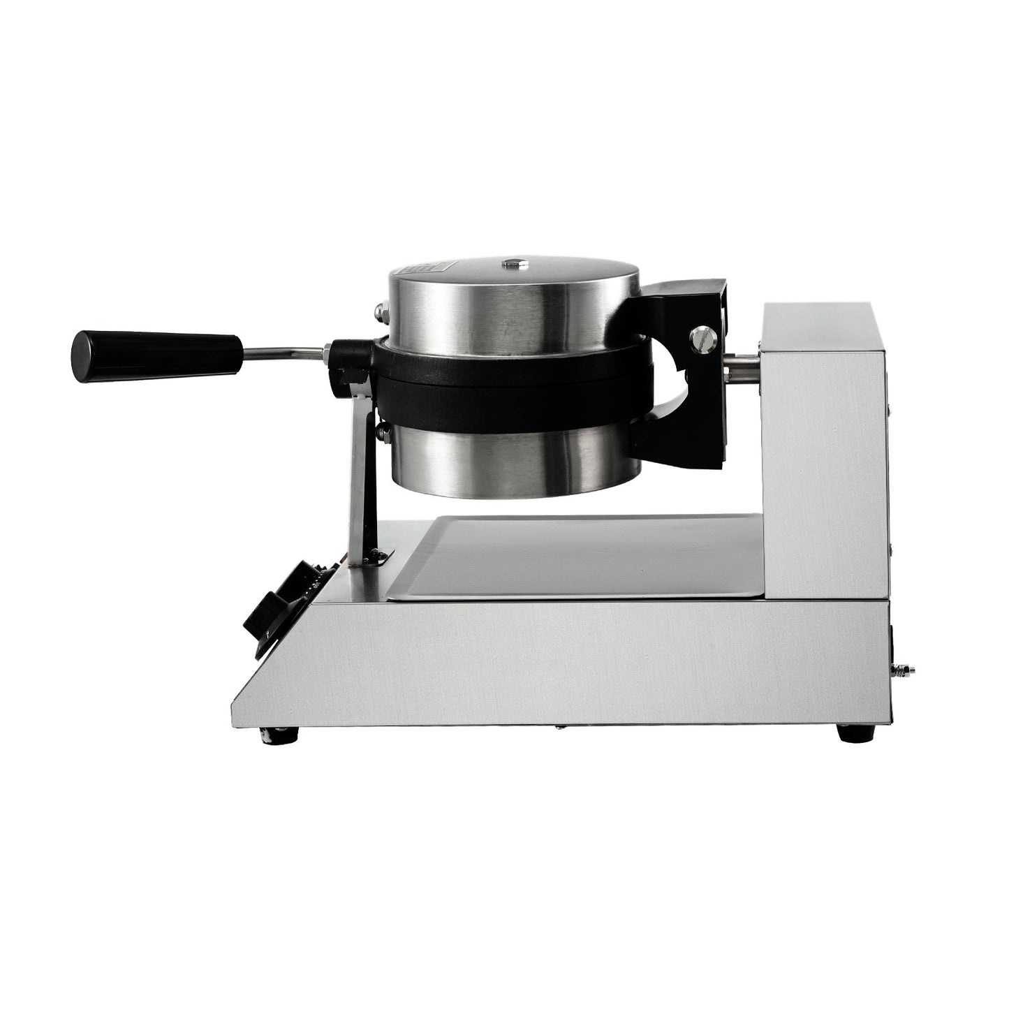 VEVOR 110V Commercial Round Waffle Maker Nonstick Rotated 1100W Electric Waffle Machine Stainless Steel Temperature and Time Control Suitable for Bakeries Snack Bar Family