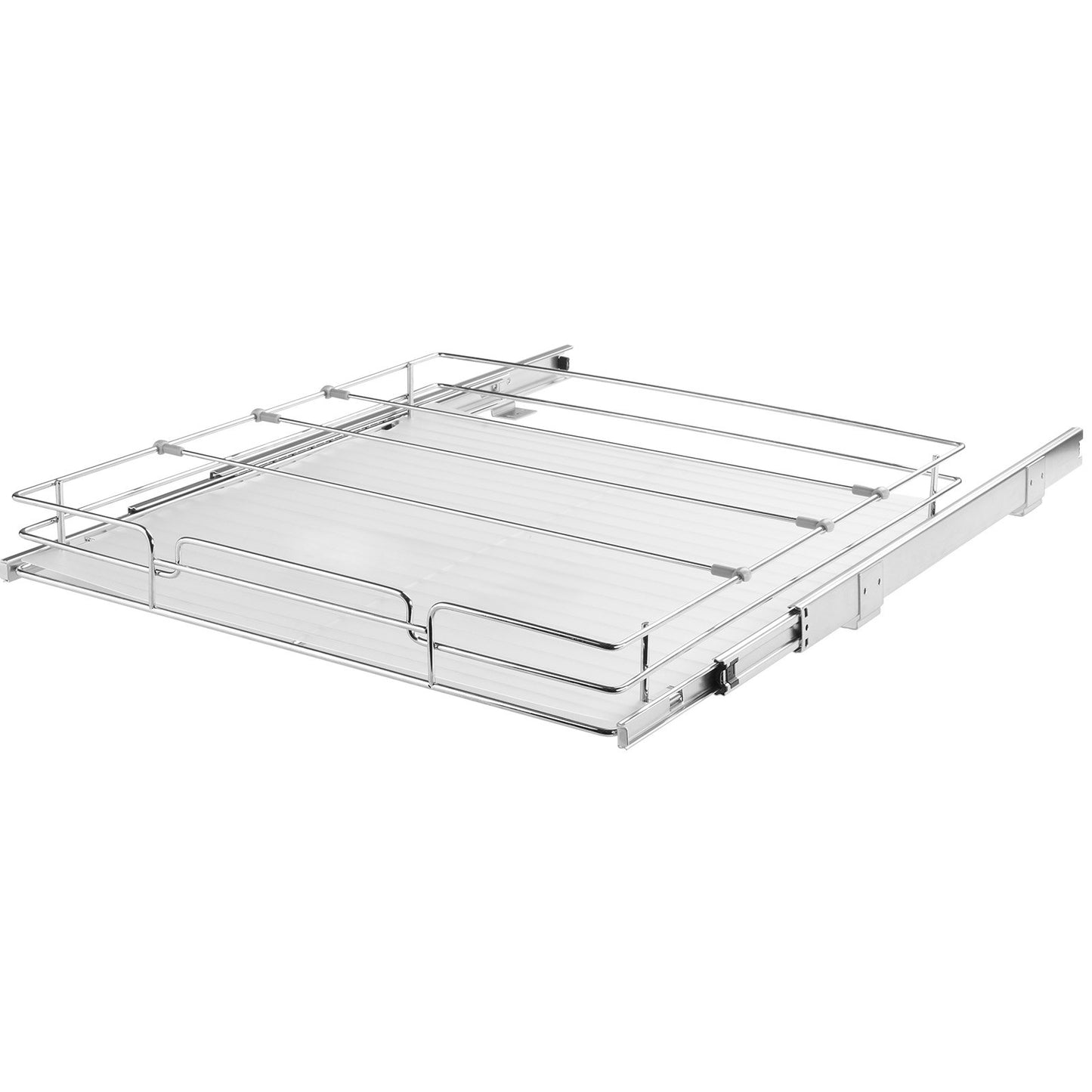 VEVOR 20W x 21D Pull Out Cabinet Organizer, Heavy Duty Slide Out Pantry Shelves, Chrome-Plated Steel Roll Out Drawers, Sliding Drawer Storage for Home, Inside Kitchen Cabinet, Bathroom, Under Sink