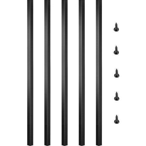 Deck Balusters, 101 Pack Metal Deck Spindles, 32\'x0.8\' Staircase Baluster with Screws, Aluminum Alloy Deck Railing for Wood and Composite Deck, Square Baluster for Outdoor Stair Deck Porch