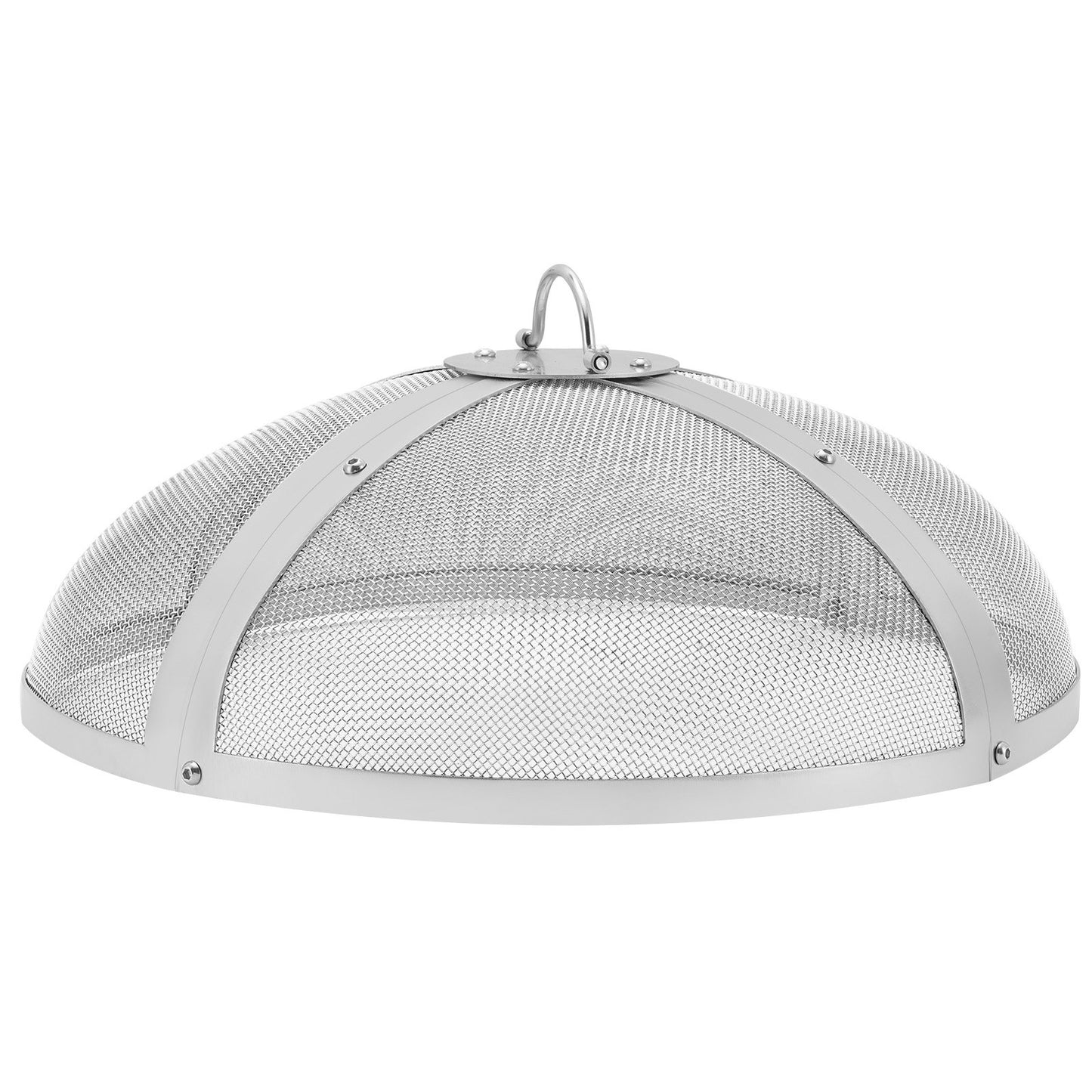 VEVOR Fire Pit Spark Screen Round 20, Reinforced Heavy Duty Steel Metal Cover, Outdoor Firepit Lid, Easy-Opening Top Screen Covers Round with Ring Handle for Outdoor Patio Fire Pits Backyard