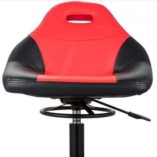 VEVOR Rolling Gear Seat, 300LBS Capacity, 18-23 Height Adjustable, Mobile Mechanic Garage Stool with Tool Tray and 5 Casters, Pneumatic Stool for Workshop, Garage, Auto Repair Shop
