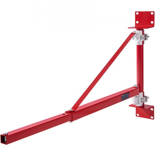 Electric Hoist Support Arm, 1320 lbs Max Load Capacity, Electric Hoist Holder Swing Arm with Pole, Steel Hoist Frame, 180¡ã Swivel Scaffold Hoist Lifting Arm, Winch Hoist Arm for Workshop, Garage