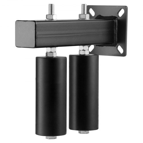 Sliding Gate Kit, 6¡± Rolling Gate Hardware Kit with T-Bracket, Universal Adjustable Sliding Gate Rollers, Heavy Duty Black Sliding Gate Guide Roller for Sliding Gates and Rolling Door